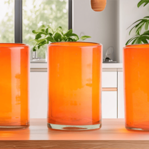 Glass Cup Orange