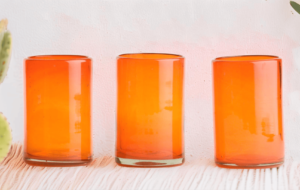 Glass Cup Orange - Imagen 2