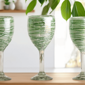 Glass Green Vino Tinto