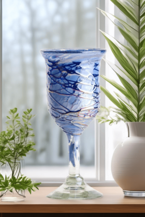 Glass Huracan Blue Swirl