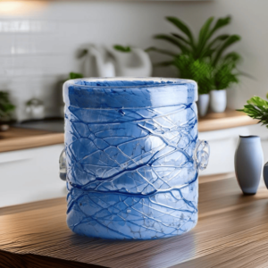 Glass Ice Cooler Blue