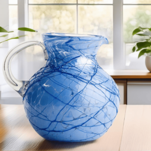 Glass Jarra Bola Blue