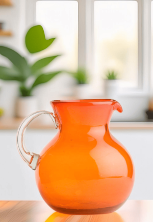 Glass Jarra Bola Orange