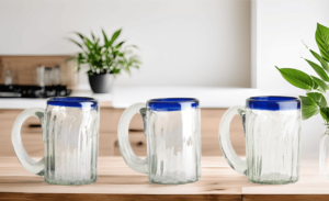 Glass Mug Blue