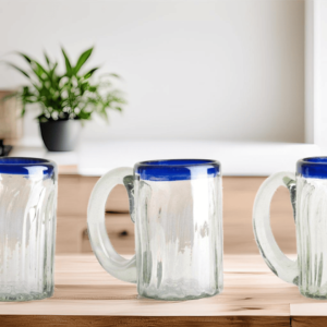 Glass Mug Blue