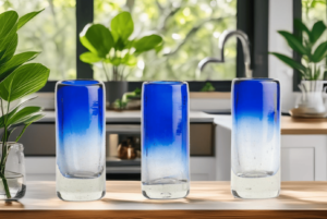 Glass Tequila Shot Blue Fade