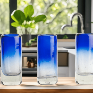 Glass Tequila Shot Blue Fade