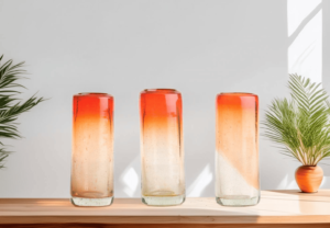 Glass Tequila Shot Orange Fade