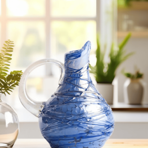 Glass Vinegar Blue