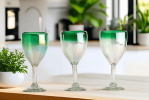 Glass White Wine Green - Imagen 3