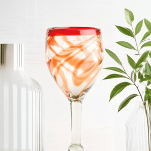 Glass White Wine Orange Gold