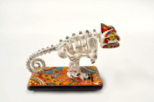 Camaleón Talavera Ceramic Figurine